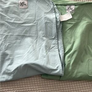 The Ollie Swaddle Set in Light Blue and Green